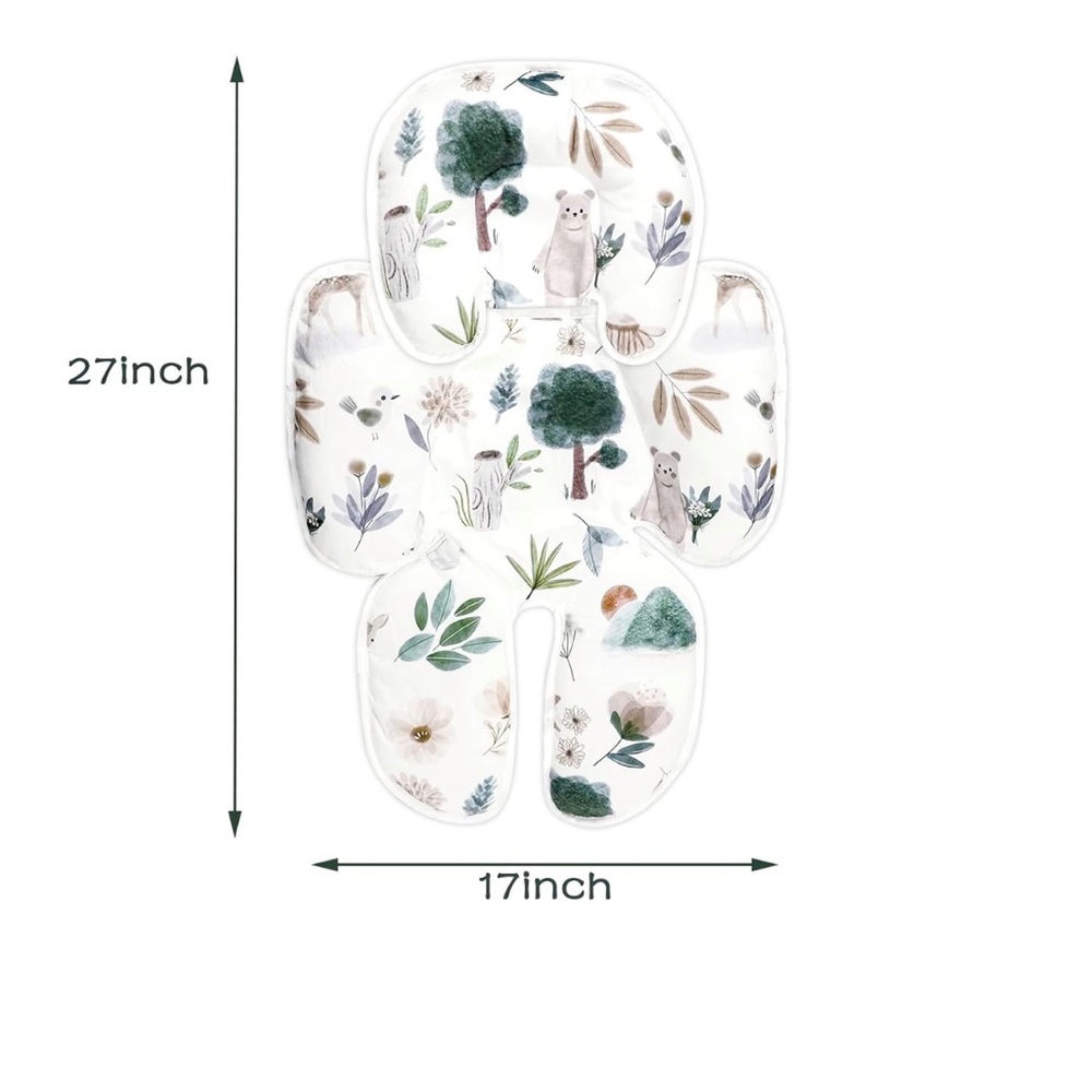 Floral Animal Print super soft, double sided Baby Seat Liner Head support
